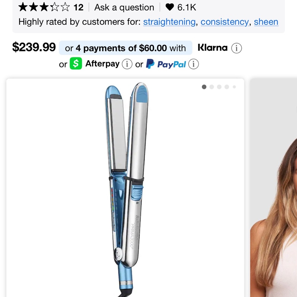 BaBylissPRO Nano Titanium Hair Straightener